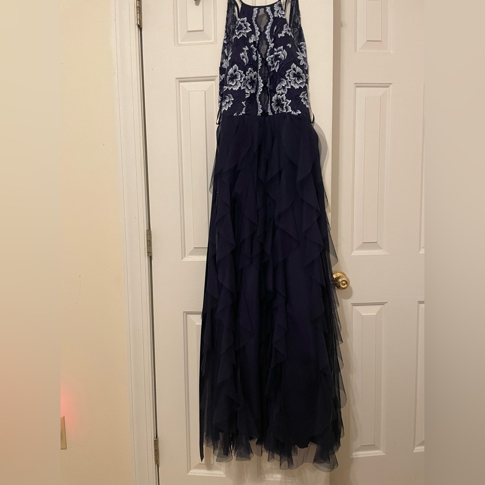 Teeze Me Elegant Navy and White Dress